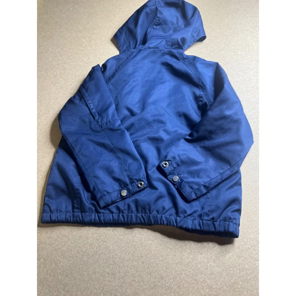 Polo Ralph Lauren Kids Navy Blue Hooded Windbreaker Jacket Red Pony Size 4 4T